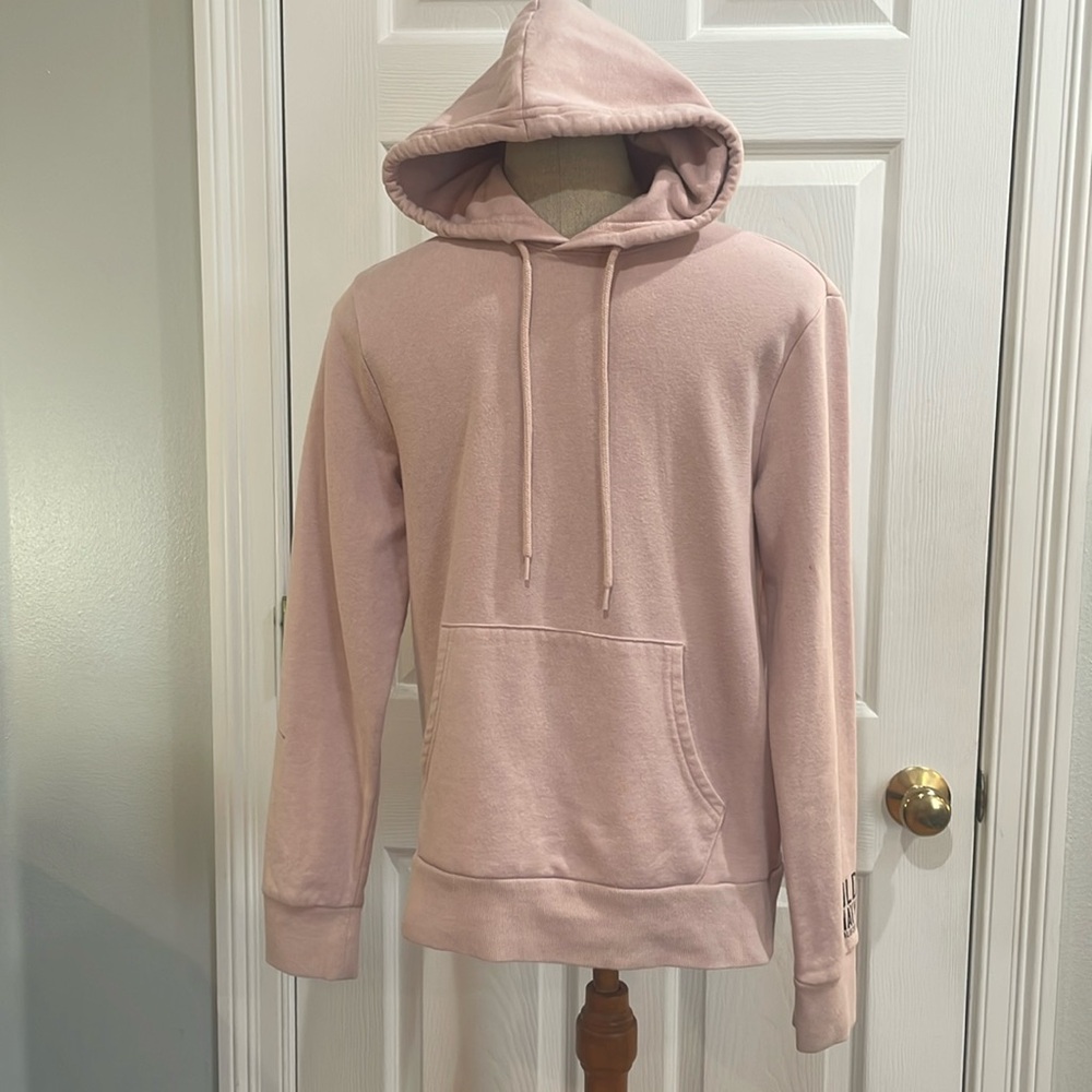 Old navy hoodie pullover sweatshirt kangaroo pockets hood pink adult men women S